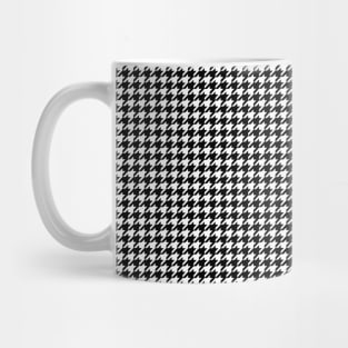 Classic Vintage Black and White Houndstooth Pattern Mug